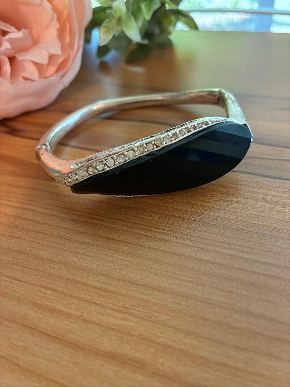 Black Crystal Marquise Cuff Bracelet - Women Jewelry